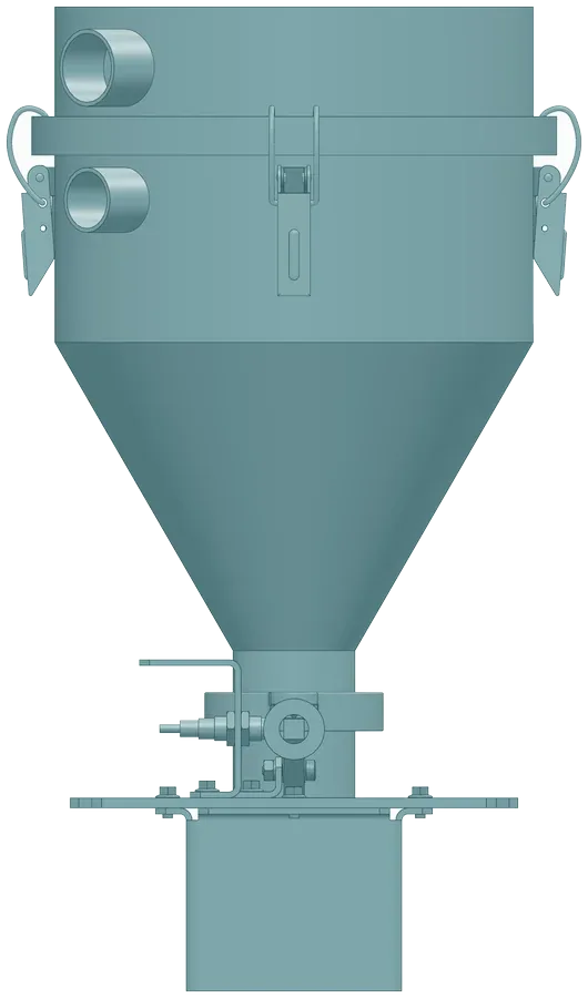 Separate vacuum loader for granules, side suction