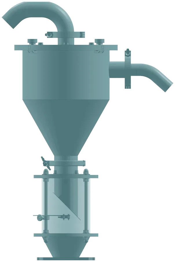 Stainless vacuum loader for food and pharma, elevation